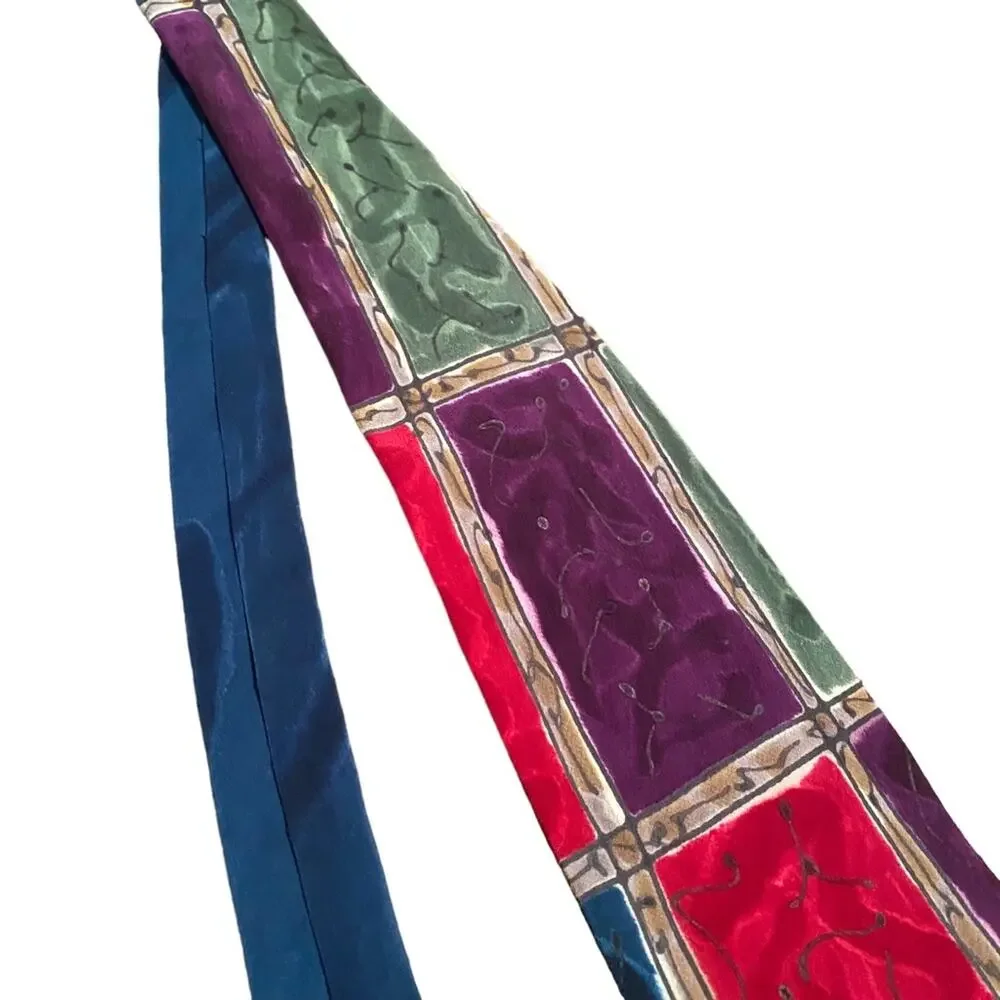 Robert Daskai Hand Painted tie 100% Silk Made in the USA